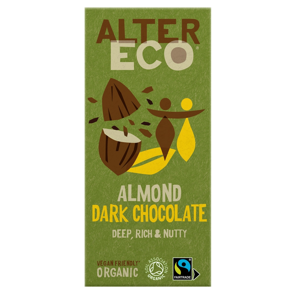 AlterEco Organic Dark Chocolate with Almond - 100g
