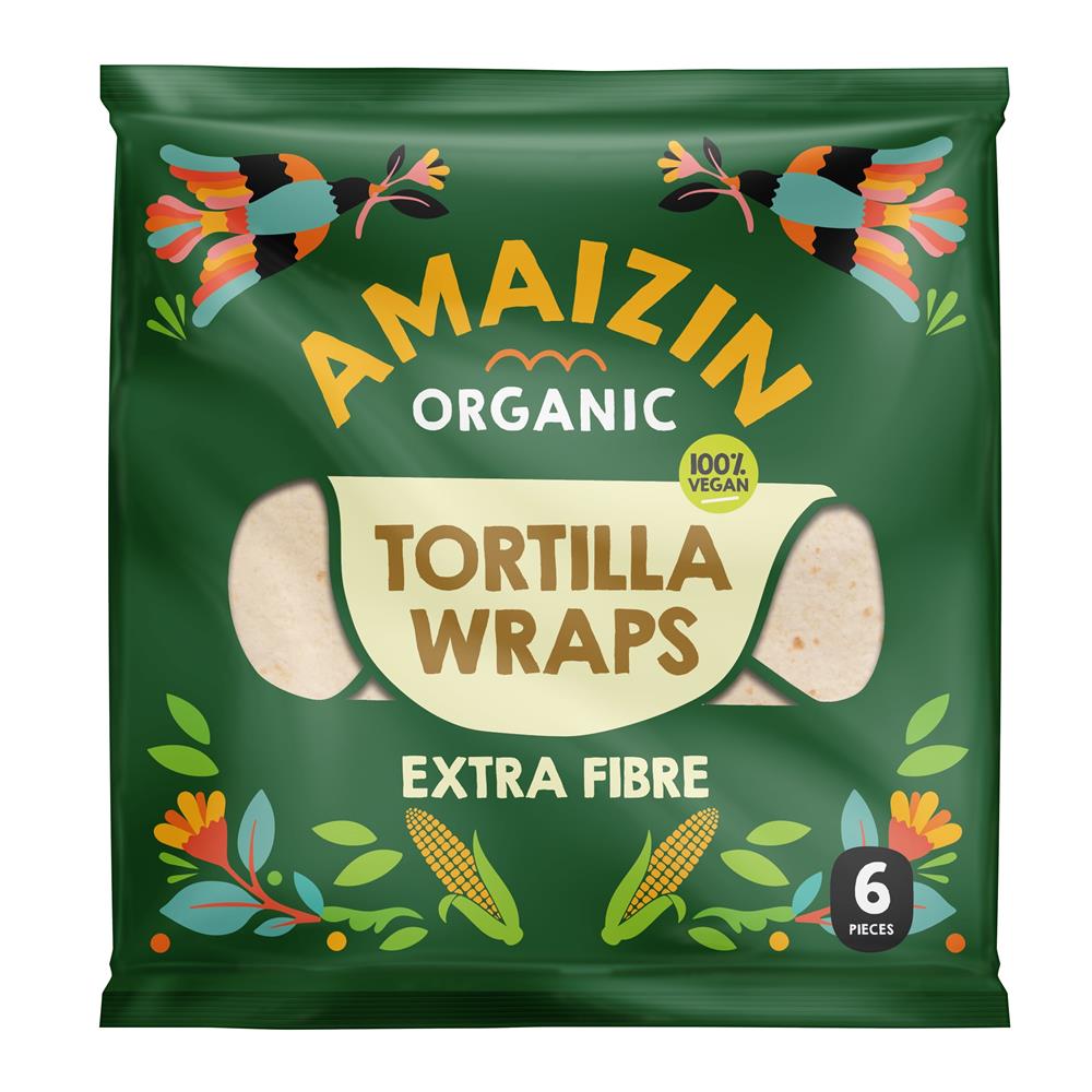Amaizin Tortilla Wraps Extra Fibre Organic - 240g