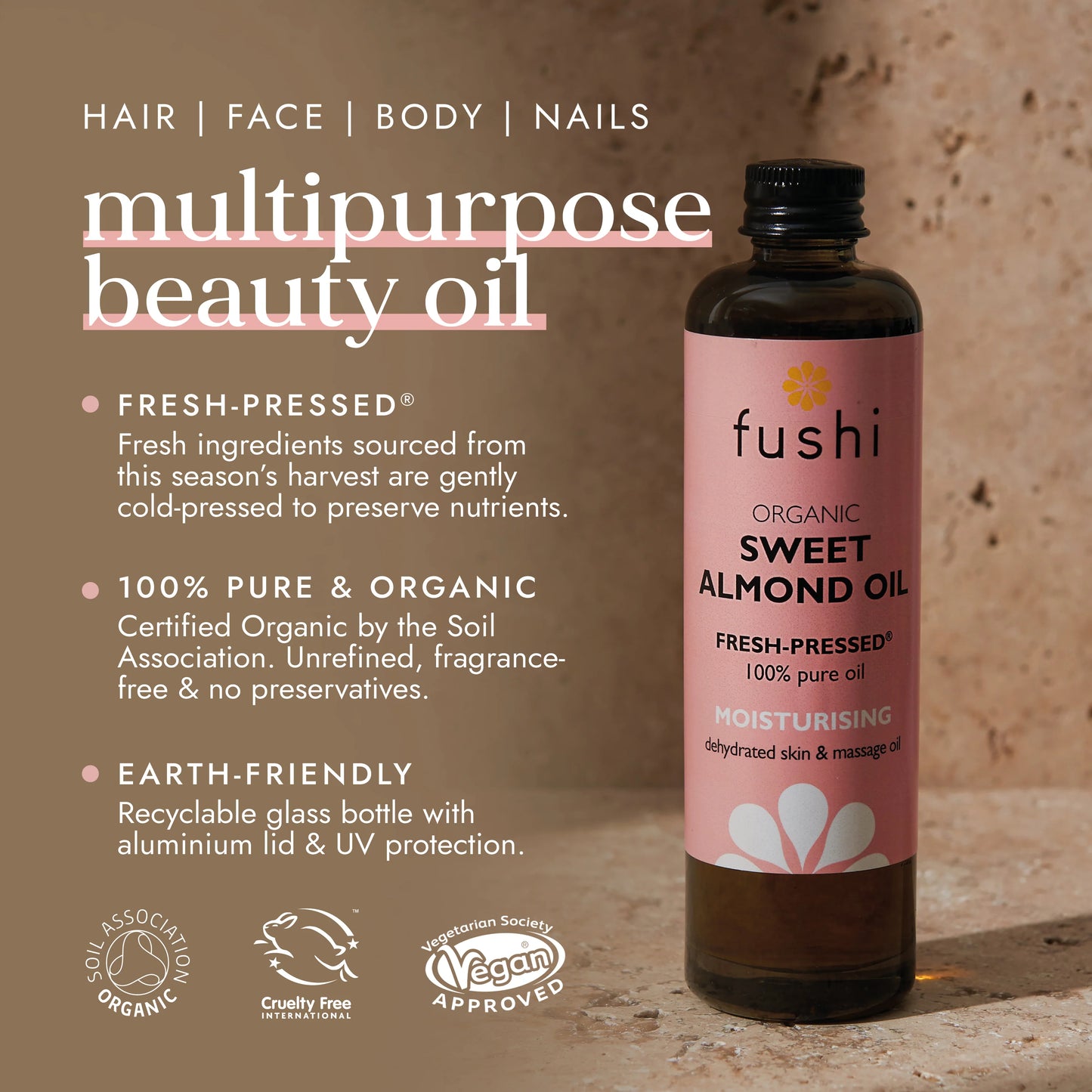 Fushi Organic Sweet Almond Oil - 100ml